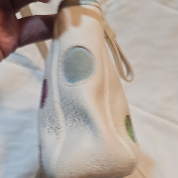 Coach Green and White Polka Dot Clutch Wristlet - Picture 6 of 8